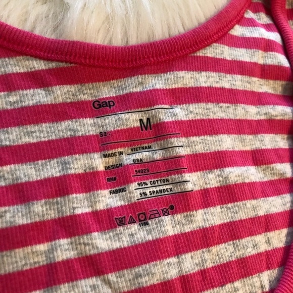 NWT UNWORN pink and grey stripe tank top - Picture 2 of 4